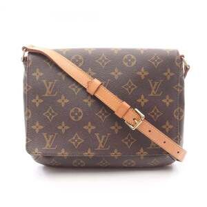 LOUIS VUITTON Brown Monogram Leather Shoulder Bag